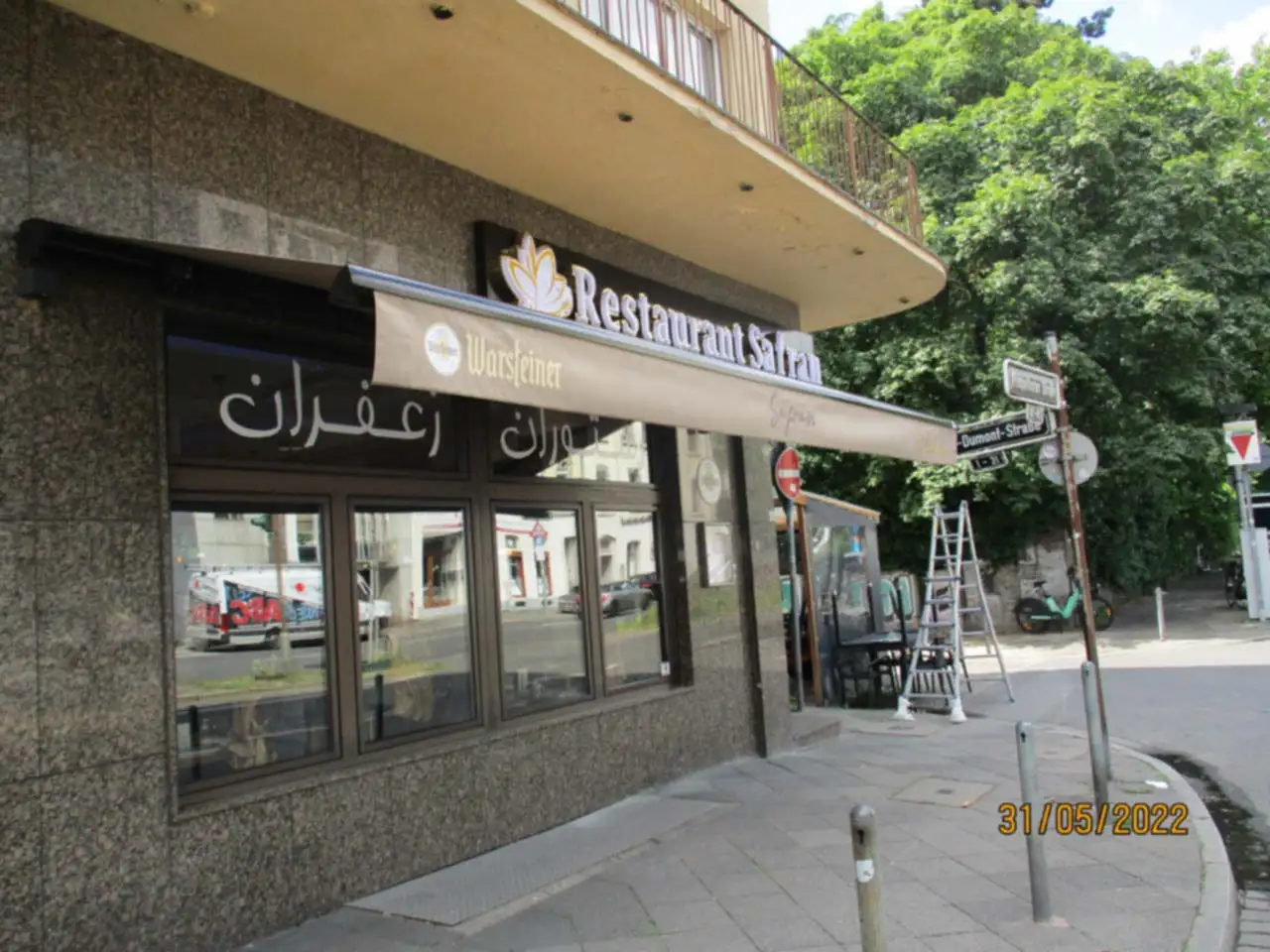 Restaurant Safran in Düsseldorf mit neuer Markise