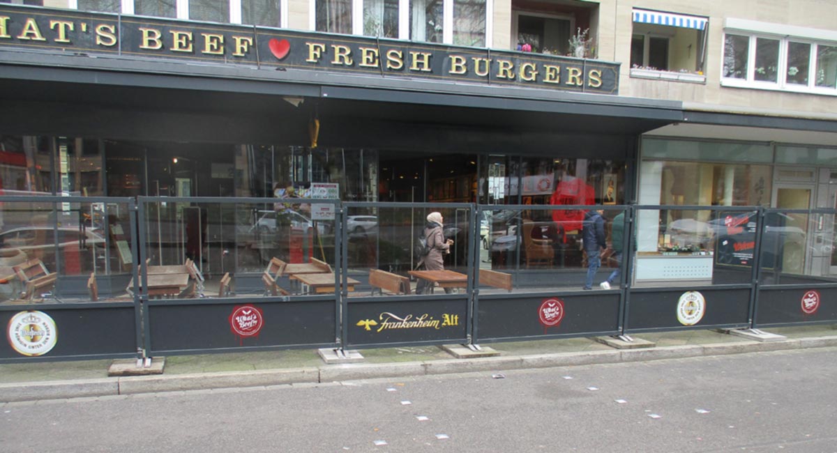 Windschutzsysteme für die Gastronomie in Düsseldorf