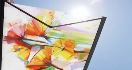 Tuchbeschriftung, lackiert