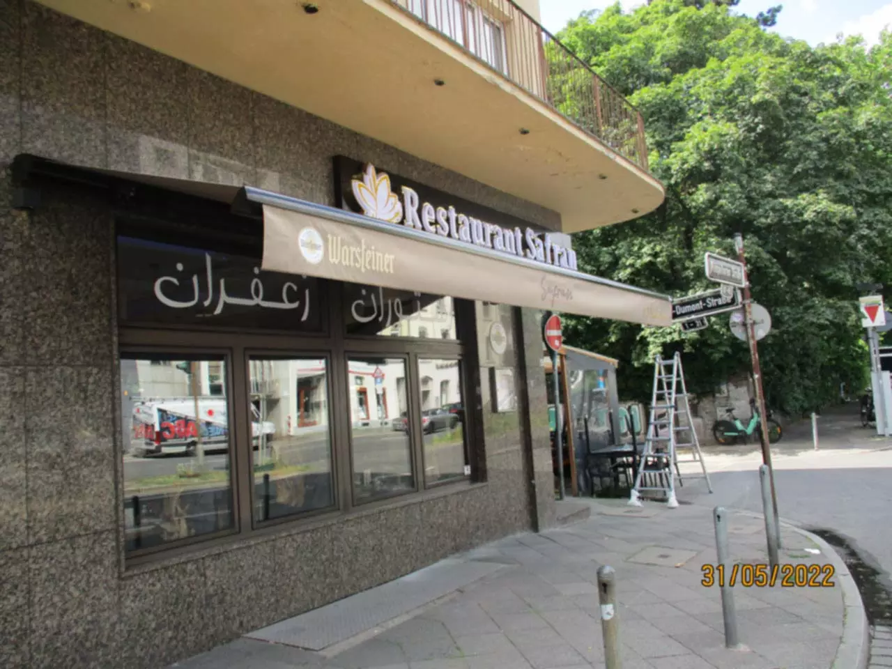 Restaurant Safran in Düsseldorf mit neuer Markise