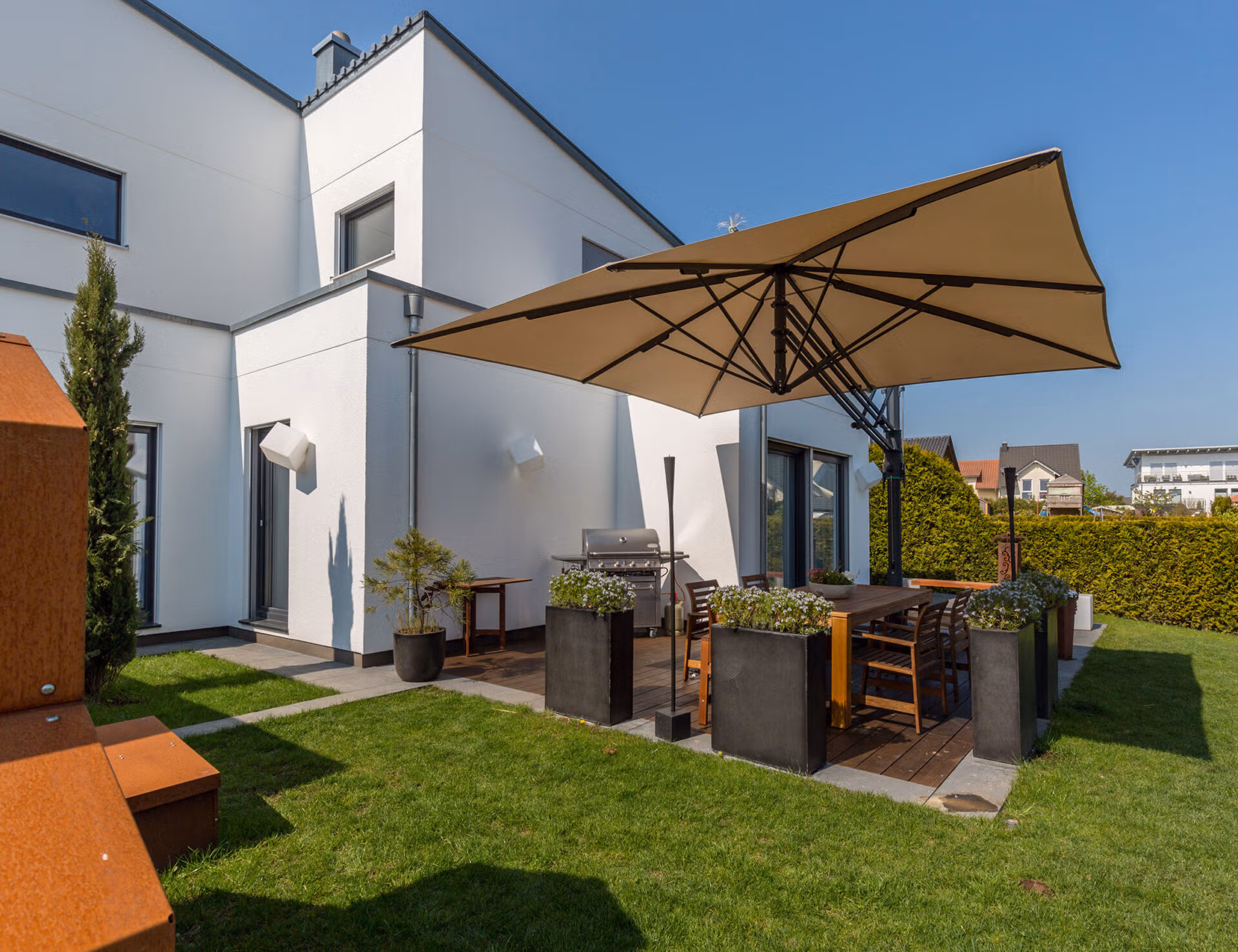 Bahama Jumbrella Großschirm Terrasse Köln