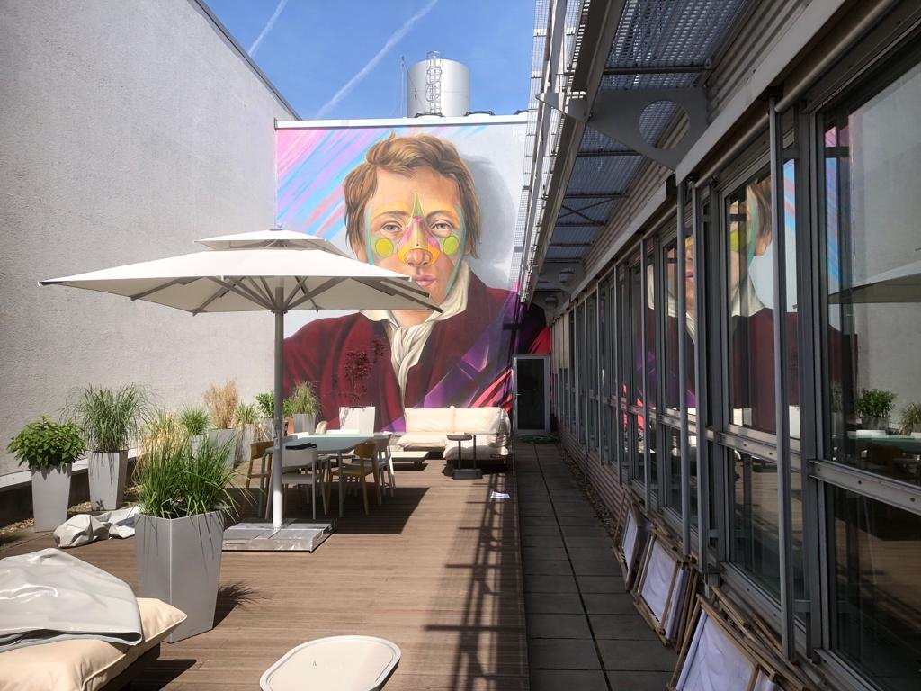 WACOM in Düsseldorf mit Schirm BIG BEN